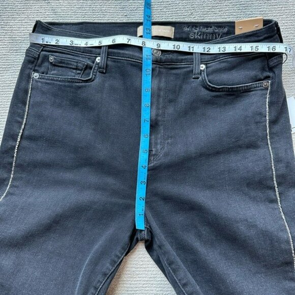 7 for All Mankind High Waist Ankle Skinny Jeans Size 32 NWT - Picture 6 of 9